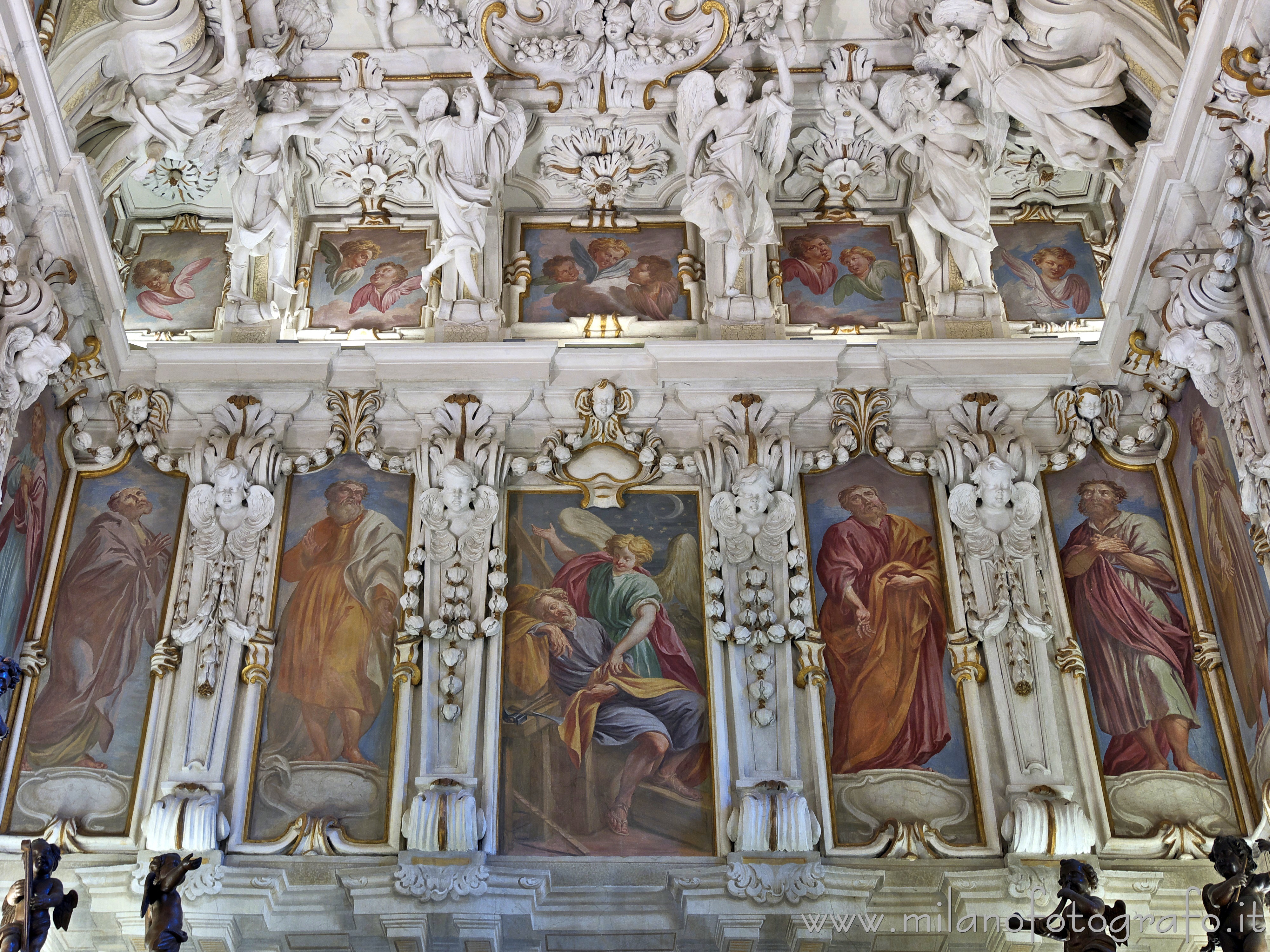 Caravaggio (Bergamo, Italy) - Decorated wall of the sacristy of the Sanctuary of Caravaggio